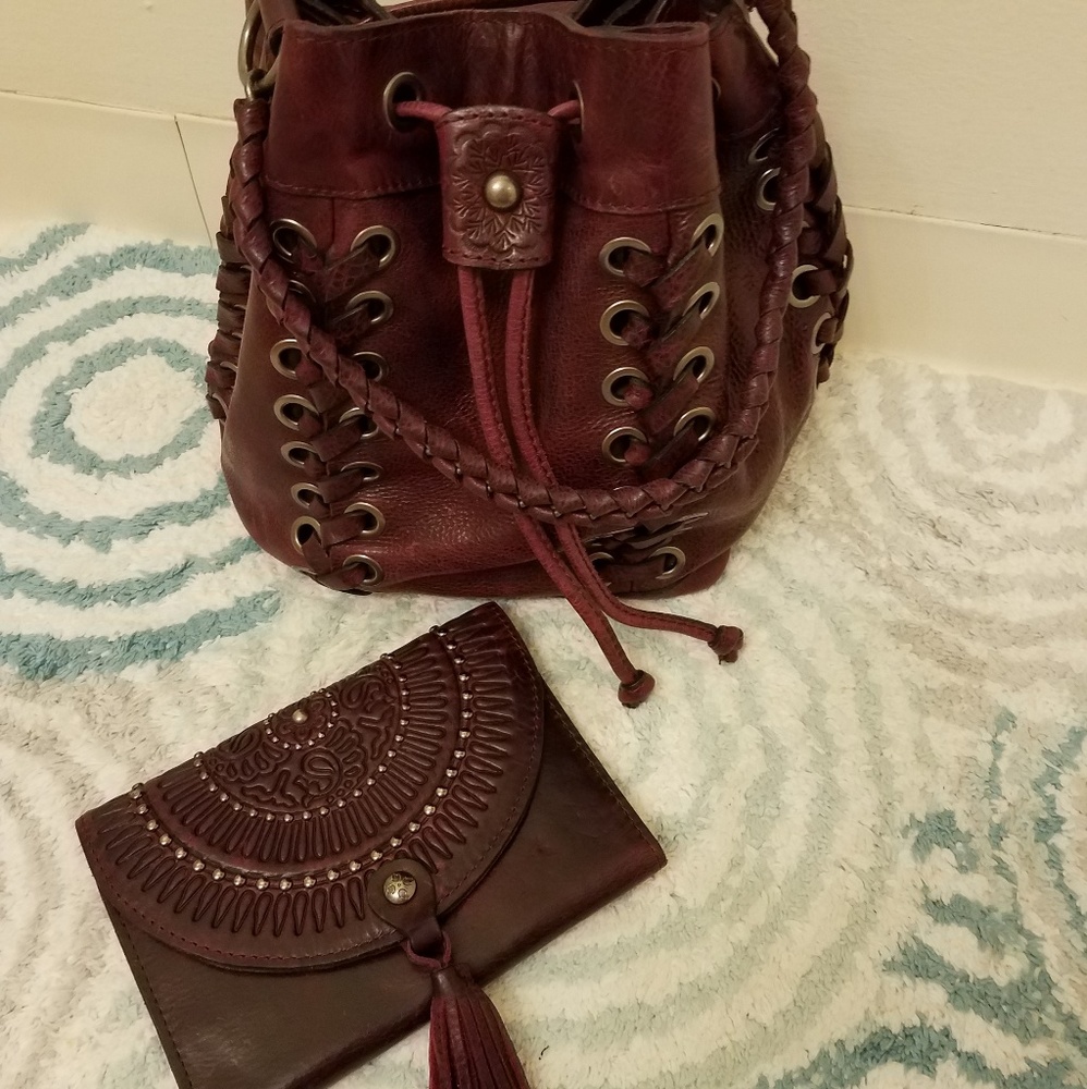 Patricia Nash Purple wallet & Matching Handbag